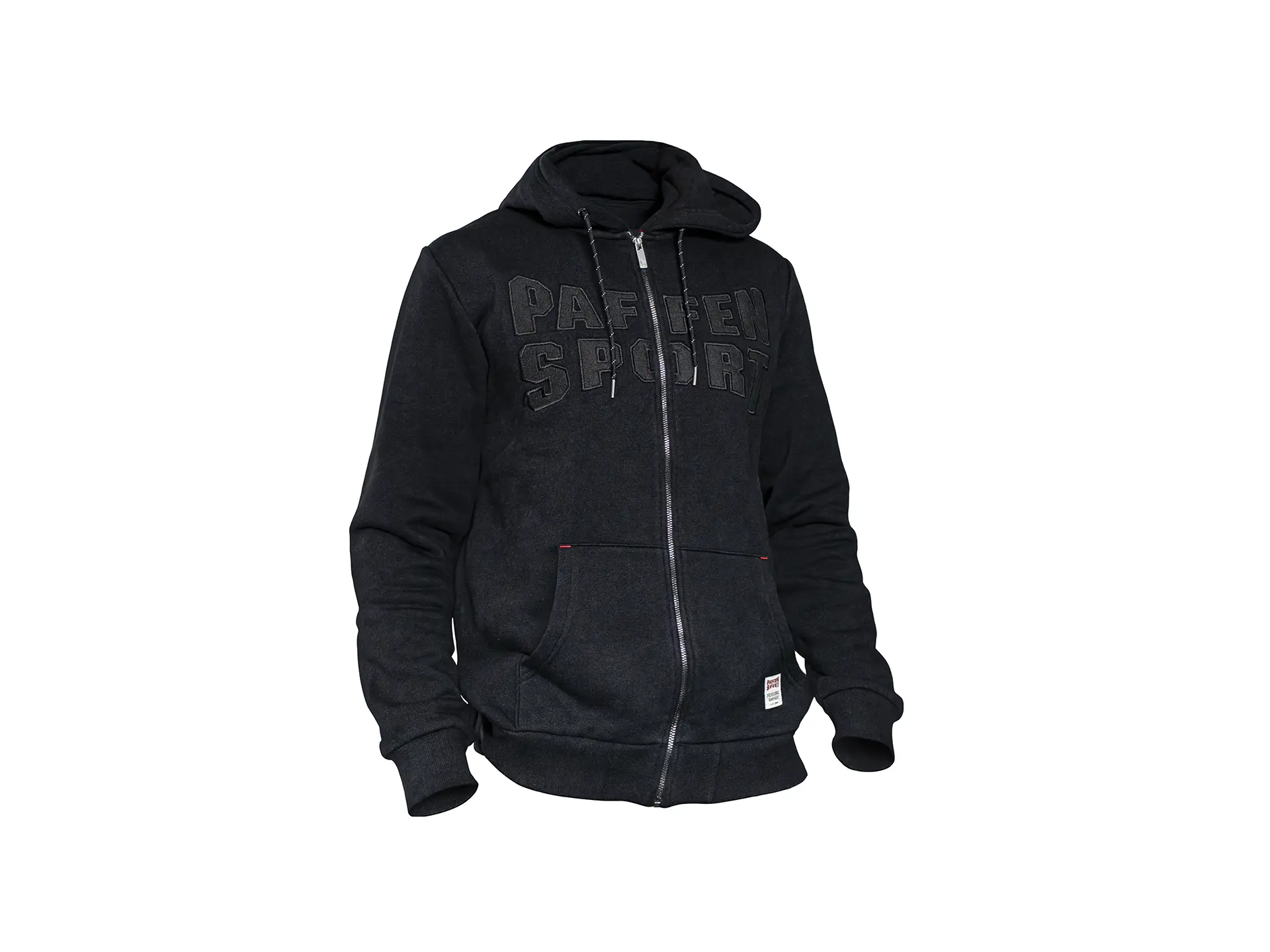 «BLACK LOGO» Zip-Hoodie – L, schwarz