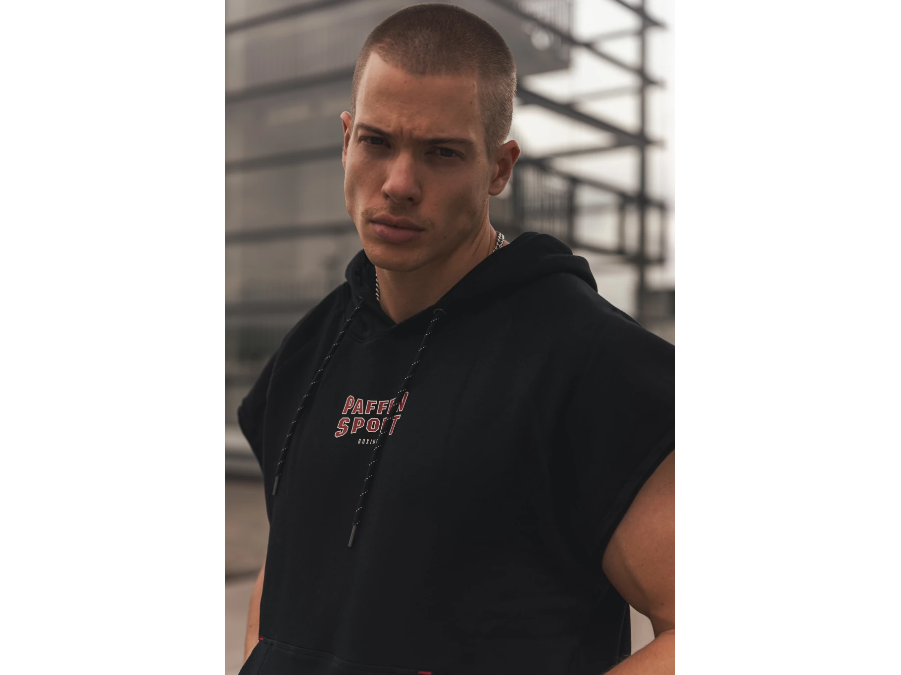 FIGHTER Hoodie – XXL, schwarz