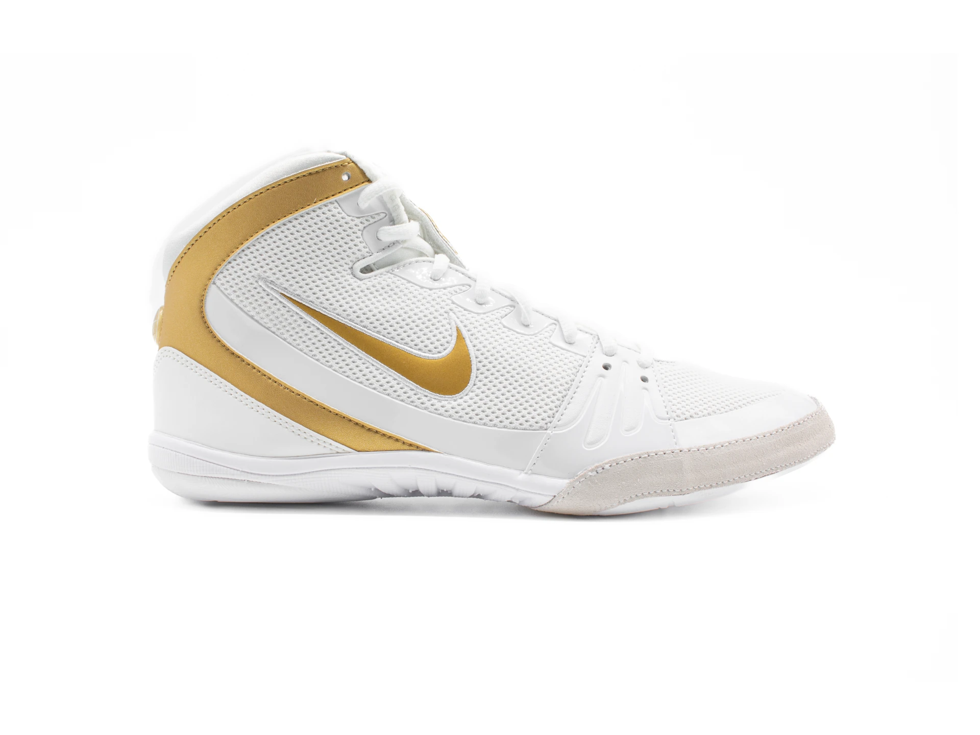 NIKE Freek Boxing & Wrestling shoe – EU 40/US 7, white/metallic gold-cool grey